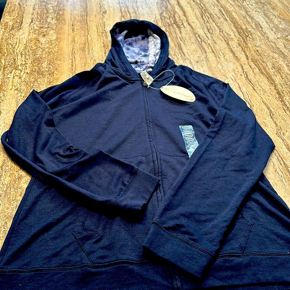 Colorado clothing hoodie navy blue with tie-dye hood.brand new.